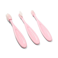 Зубные щетки BabyOno 550, 3 шт., розовые цена и информация | Средства для гигиены | hansapost.ee