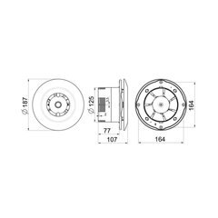 Ventilaator Awenta, Orbit WXO125 125 mm, valge price and information | Bathroom fans | hansapost.ee