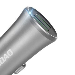 Смарт-автомобильное зарядное устройство Dudao 3,4A 2x USB (R6S серебристый) цена и информация | Dudao Мобильные телефоны, Фото и Видео | hansapost.ee
