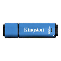 Mälupulk Kingston 128GB USB 3.0 DTVP30 256bit AES Encrypted FIPS 197 price and information | Mälupulgad | hansapost.ee