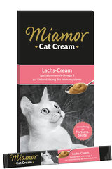 Miamor жидкое кошачье лакомство с лососем Lachs-cream 6x15г цена и информация | Лакомства для котов | hansapost.ee