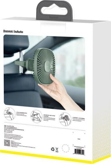 Car fan / fan Baseus Natural Wind (green) hind ja info | Auto elektritarvikud | hansapost.ee