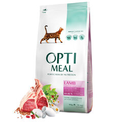 OPTIMEAL™. Полнорационный сухой корм для взрослых кошек с ягненком для чувствительного пищеварения, 10 кг. цена и информация | Сухой корм для кошек | hansapost.ee