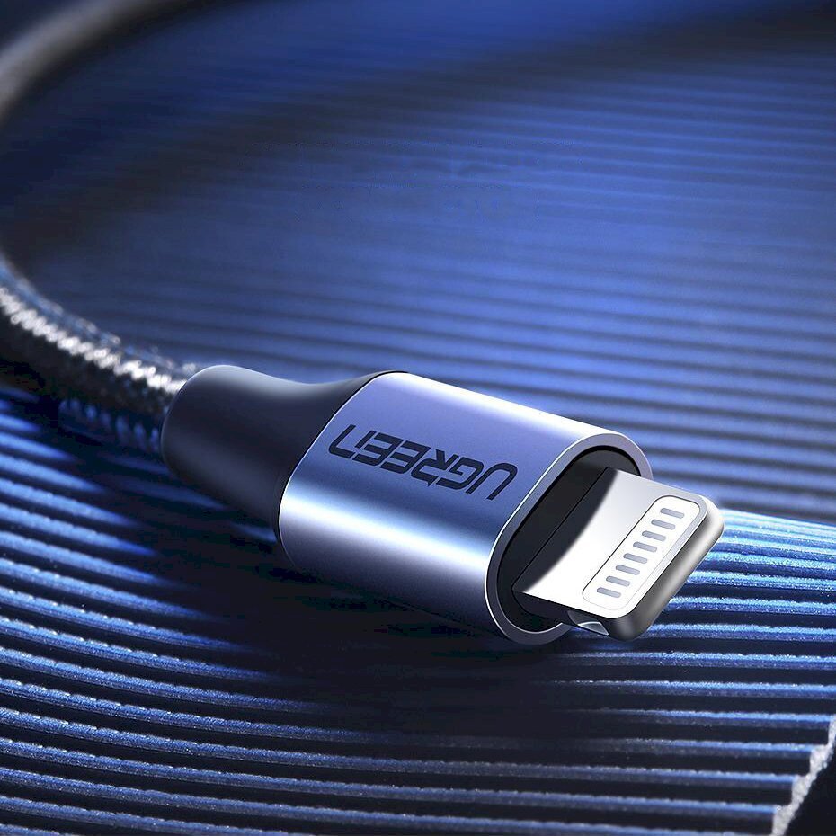 Ugreen USB Typ C – Lightning MFI kaabel 1 m 3 A 36 W hõbe (70523) цена и информация | Mobiiltelefonide kaablid | hansapost.ee