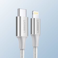 Ugreen USB Typ C - Lightning MFI cable 1 m 3 A 36 W silver (70523) цена и информация | Кабели для телефонов | hansapost.ee