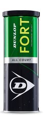 Tennisepallid Dunlop FORT ALL COURT TS 3tk цена и информация | Товары для большого тенниса | hansapost.ee
