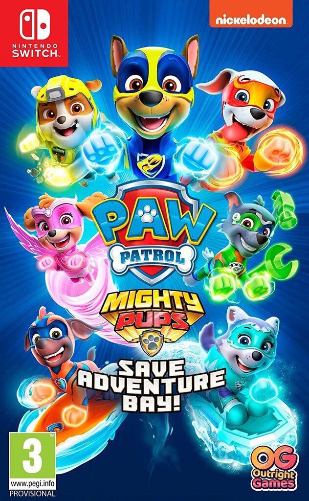 Paw Patrol Mighty Pups Save Adventure Bay (Switch) hind ja info | Konsooli- ja arvutimängud | hansapost.ee