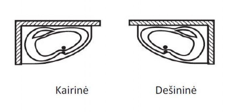 Vann Besco Cornea + mobiilne klaassein hind ja info | Vannid | hansapost.ee