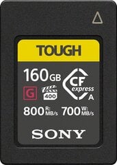 Карта памяти Sony memory card CFexpress 160GB Type A Tough цена и информация | Карты памяти для фотоаппаратов, камер | hansapost.ee