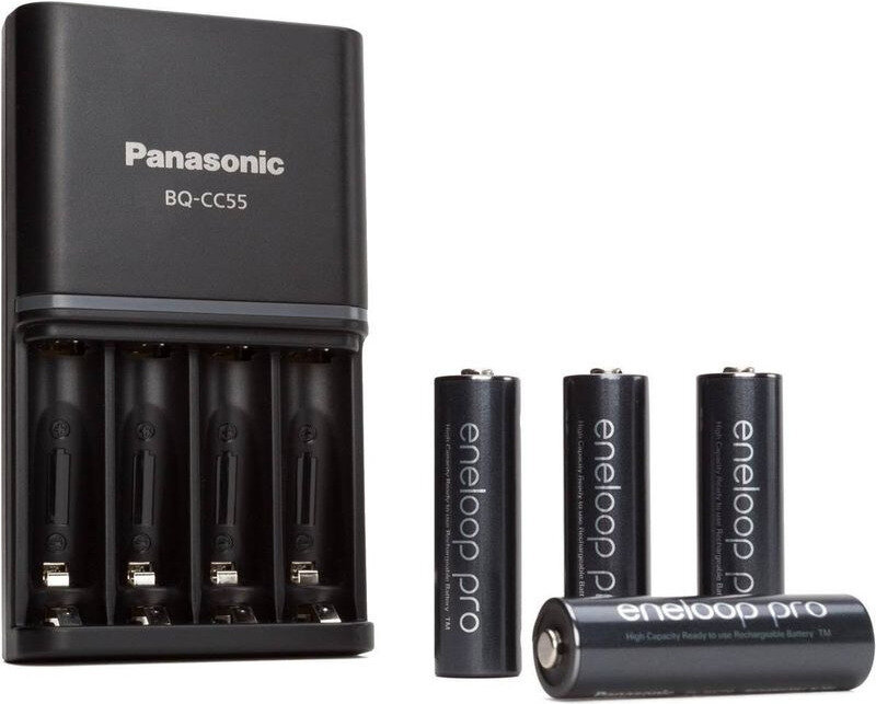 Panasonic eneloop battery charger BQ-CC55 + 4x2500 hind ja info | Akupatareide laadijad | hansapost.ee