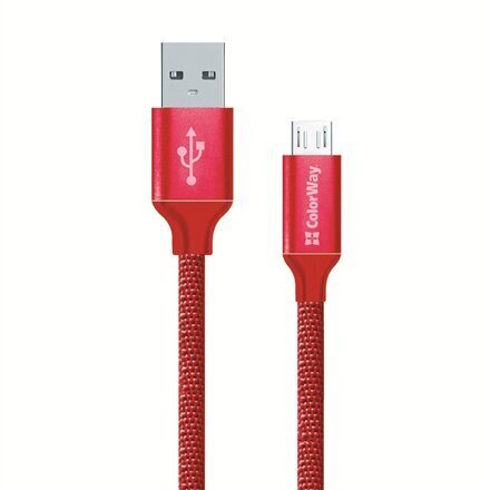 ColorWay USB Charging cable Red, 1 m цена и информация | Mobiiltelefonide kaablid | hansapost.ee