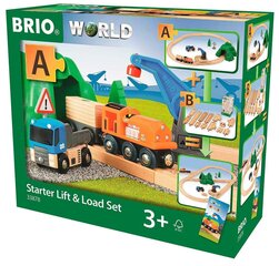 Набор поезда с железнодорожными путями Starter Lift & Load Brio Railway, 33878 цена и информация | BRIO RAILWAY Товары для детей и младенцев | hansapost.ee