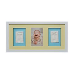 Тройная рамка для фотографии и слепков ручки или ножки ребенка Baby Memory Print, белая цена и информация | Baby Memory Print Товары для детей и младенцев | hansapost.ee