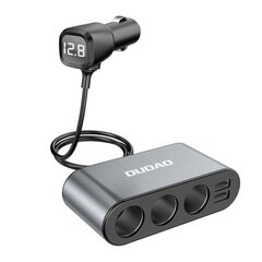 Автомобильное зарядное устройство Dudao 2x USB / 3x разветвитель прикуривателя, черный (R1Pro) цена и информация | Зарядные устройства для телефонов | hansapost.ee