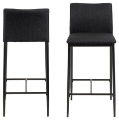 Комплект из 2-х барных стульев Demina, серый/черный цена и информация | Стулья для кухни и столовой | hansapost.ee