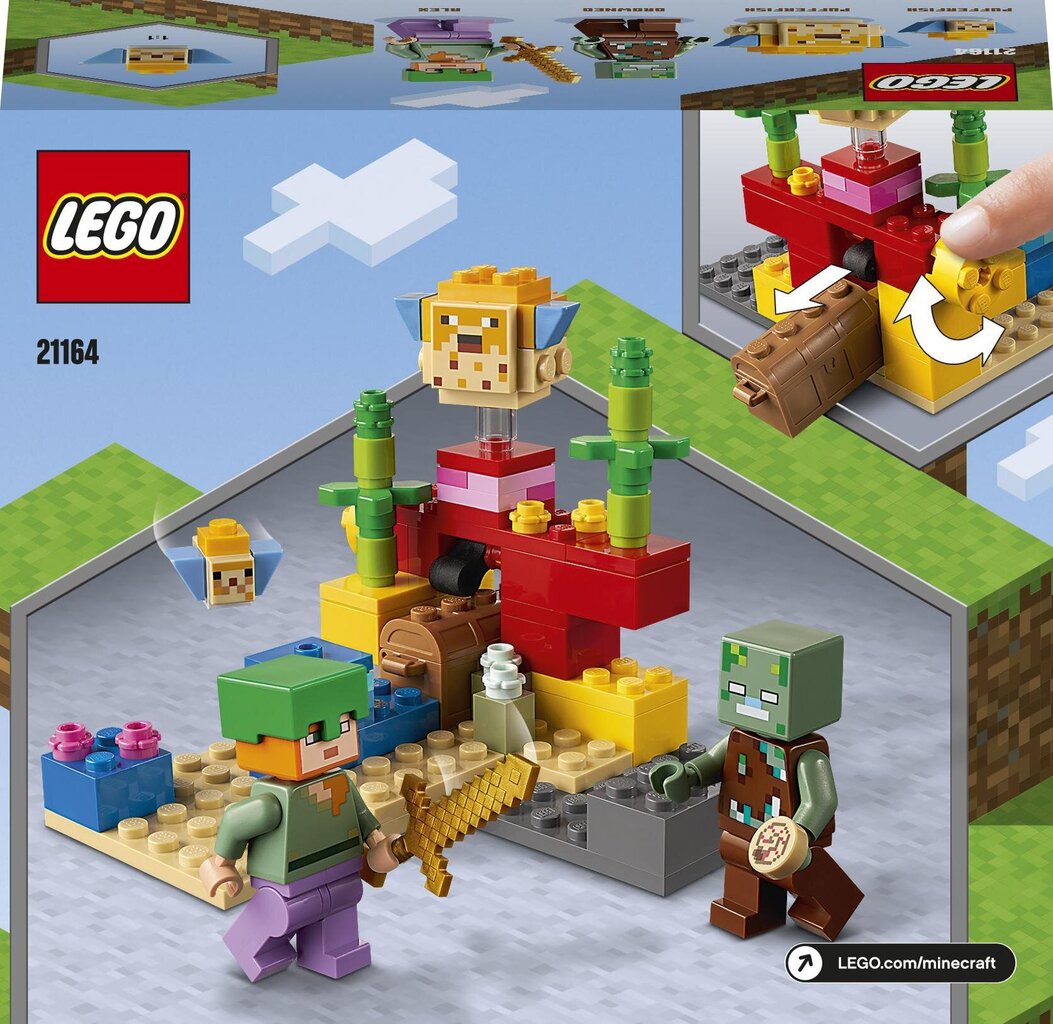 21164 LEGO® Minecraft Korallrahu hind ja info | Klotsid ja konstruktorid | hansapost.ee
