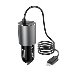 Автомобильное USB-зарядное устройство со встроенным кабелем Dudao Lightning 3,4 А, черное (R5Pro L) цена и информация | Зарядные устройства для телефонов | hansapost.ee
