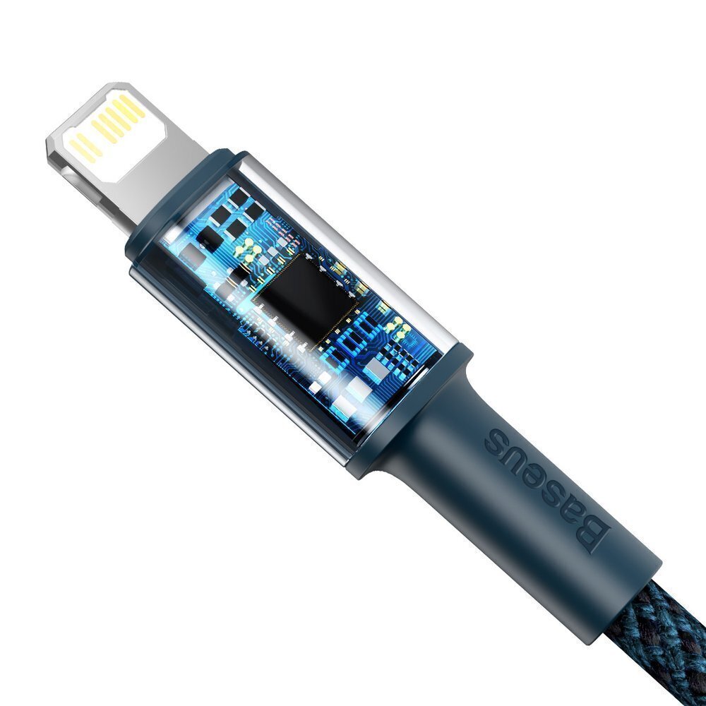 Baseus High Density Braided Cable Type-C to Lightning, PD, 20W, 1m (blue) hind ja info | Mobiiltelefonide kaablid | hansapost.ee