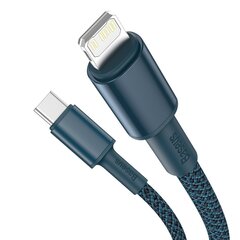 Baseus High Density Braided Cable Type-C to Lightning, PD, 20W, 1m (blue) цена и информация | Кабели для телефонов | hansapost.ee