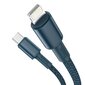 Baseus High Density Braided Cable Type-C to Lightning, PD, 20W, 1m (blue) цена и информация | Mobiiltelefonide kaablid | hansapost.ee