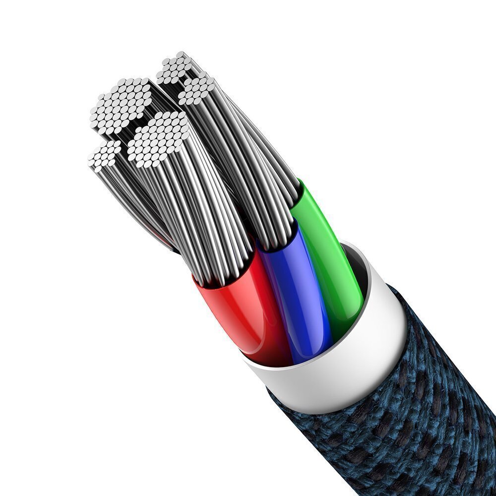 Baseus High Density Braided Cable Type-C to Lightning, PD, 20W, 1m (blue) цена и информация | Mobiiltelefonide kaablid | hansapost.ee