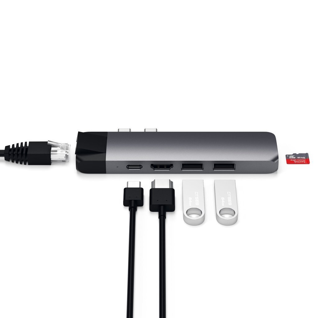 MacBook Pro USB-C jagaja Satechi, ST-TCPHEM цена и информация | USB adapterid ja jagajad | hansapost.ee
