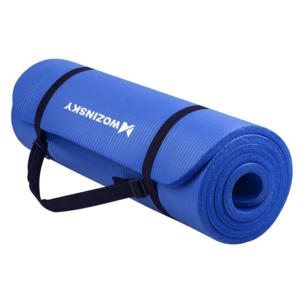 Gymnastic non slip mat for exercising 181 cm x 63 cm x 1 cm blue (WNSP-BLUE) цена и информация | Joogamatid | hansapost.ee