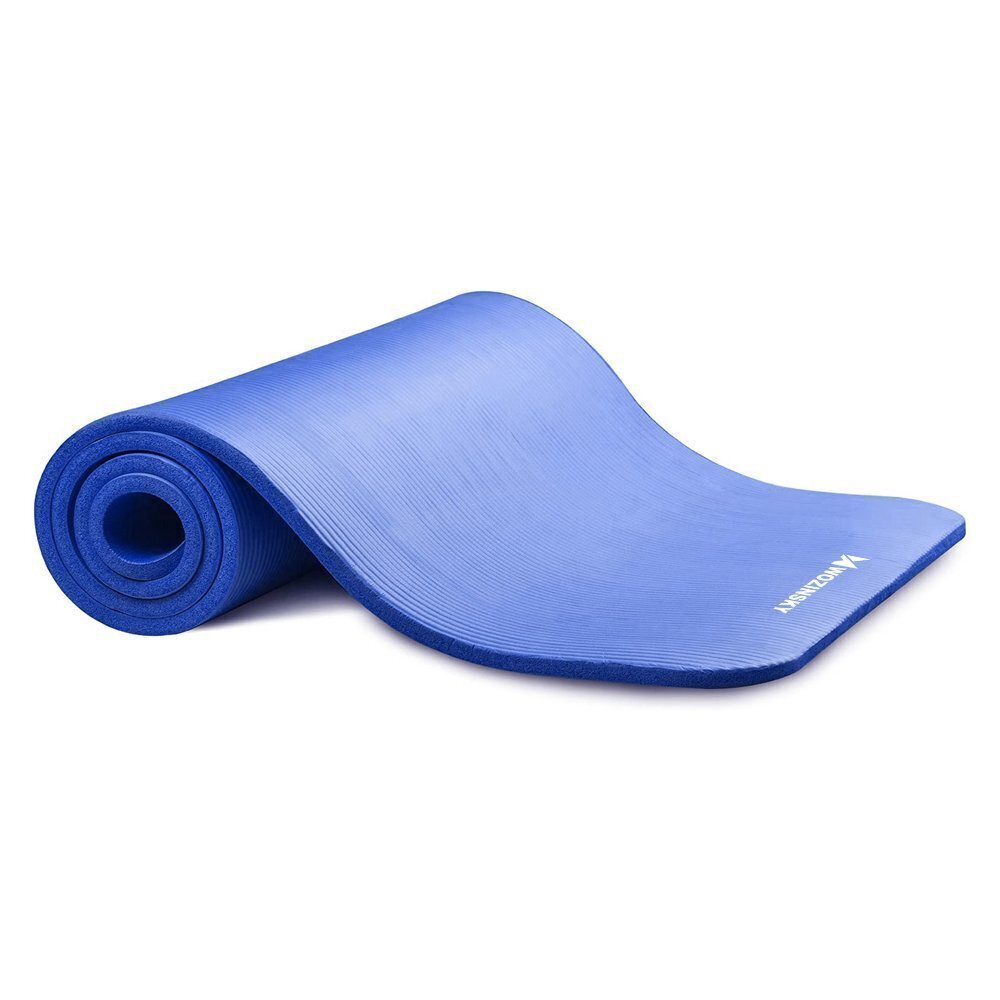Gymnastic non slip mat for exercising 181 cm x 63 cm x 1 cm blue (WNSP-BLUE) hind ja info | Joogamatid | hansapost.ee