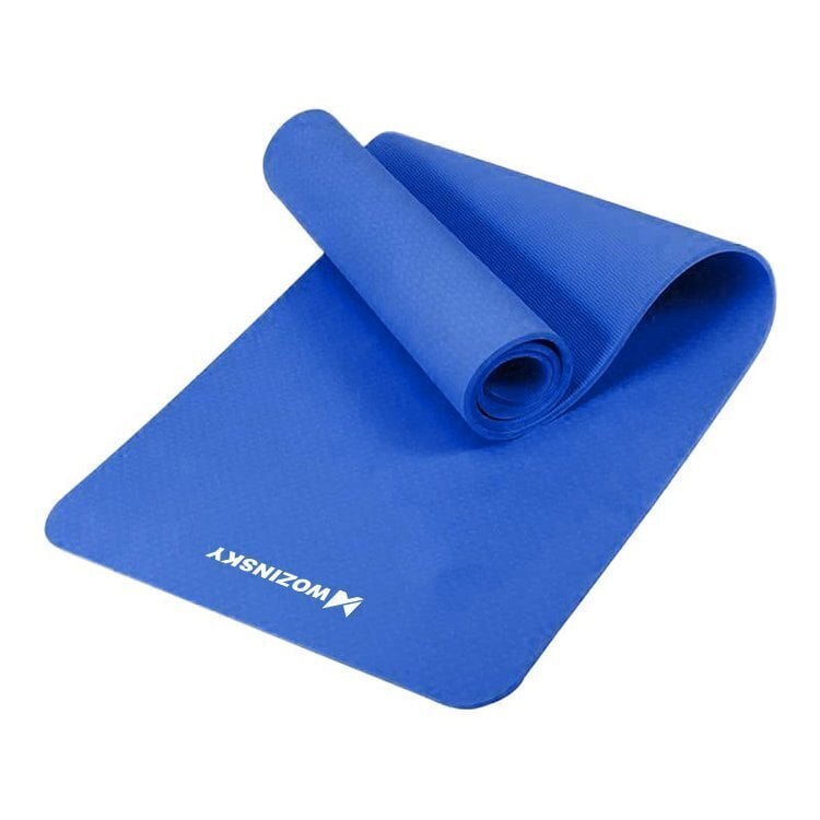 Gymnastic non slip mat for exercising 181 cm x 63 cm x 1 cm blue (WNSP-BLUE) цена и информация | Joogamatid | hansapost.ee
