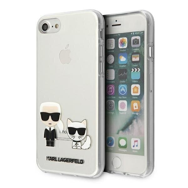 Telefoni ümbris Karl Lagerfeld sobib iPhone 7 / 8 Plus, glitter / läbipaistev цена и информация | Telefonide kaitsekaaned ja -ümbrised | hansapost.ee