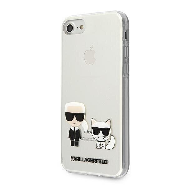 Telefoni ümbris Karl Lagerfeld sobib iPhone 7 / 8 Plus, glitter / läbipaistev hind ja info | Telefonide kaitsekaaned ja -ümbrised | hansapost.ee