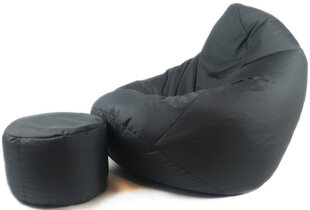 Кресло-мешок Nore XXL с пуфом, серое цена и информация | Кресла-мешки и пуфы | hansapost.ee