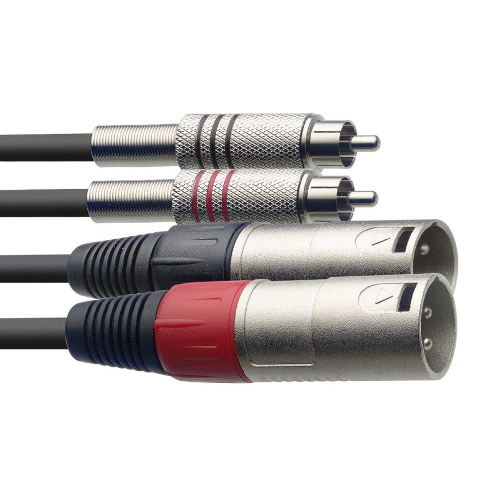 Kaabel 2x XLR - 2x RCA 3 m hind ja info | Juhtmed ja kaablid | hansapost.ee