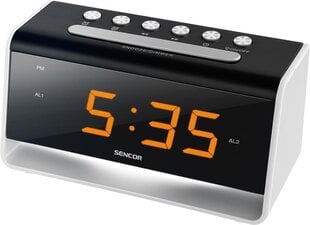 Радио - будильник Sencor SDC 4400W (35048704), черный/белый цена и информация | Радиоприемники и будильники | hansapost.ee