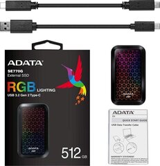 ADATA ASE770G-512GU32G2-CBK hind ja info | ADATA Arvutid ja IT- tehnika | hansapost.ee