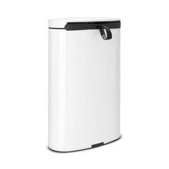 Pedaaliga urn, FlatBack+ 40L White hind ja info | Prügikastid | hansapost.ee