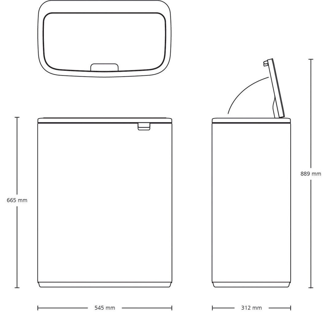 Prügikast, Bo Touch Bin 60L Platinum hind ja info | Prügikastid | hansapost.ee