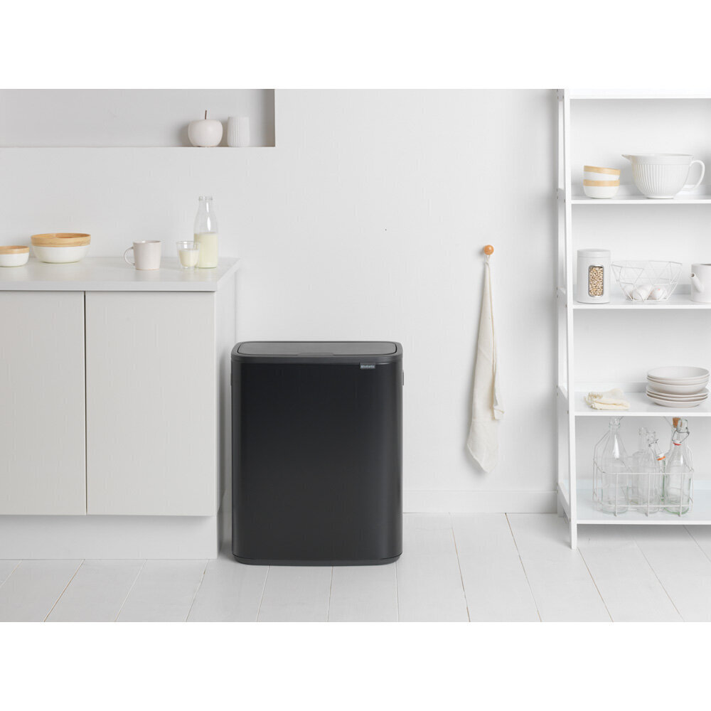 Prügikast, Bo Touch Bin 60L Matt Black цена и информация | Prügikastid | hansapost.ee