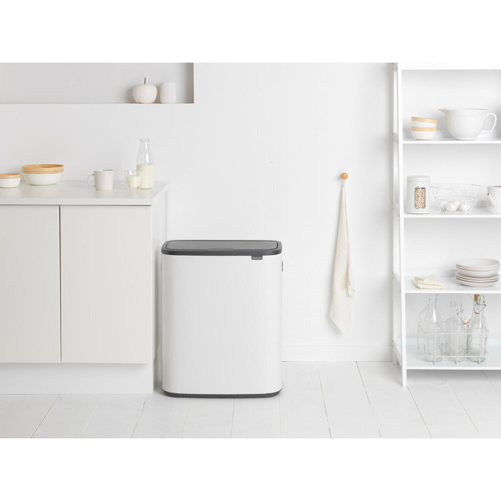 Prügikast, Bo Touch Bin 2x30L White цена и информация | Prügikastid | hansapost.ee