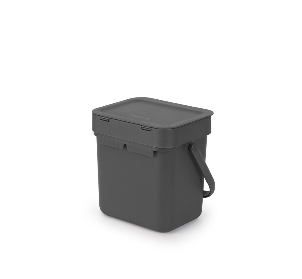 Prügiurn, Sort & Go 3L Grey hind ja info | Prügikastid | hansapost.ee