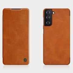 Nahast telefoniümbris Nillkin Qin original leather, telefonile Samsung Galaxy S21 5G, pruun hind ja info | Telefonide kaitsekaaned ja -ümbrised | hansapost.ee