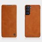 Nahast telefoniümbris Nillkin Qin original leather, telefonile Samsung Galaxy S21 5G, pruun цена и информация | Telefonide kaitsekaaned ja -ümbrised | hansapost.ee