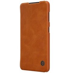 Nahast telefoniümbris Nillkin Qin original leather, telefonile Samsung Galaxy S21 5G, pruun цена и информация | Чехлы для телефонов | hansapost.ee