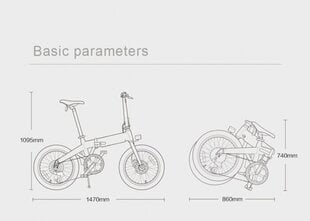 Elektriline jalgratas Xiaomi Himo Z20, valge hind ja info | Jalgrattad | hansapost.ee
