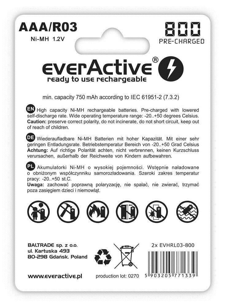 Laetavad akud everActive EVHRL03-800 hind ja info | Patareid | hansapost.ee