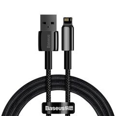 Кабель Baseus Tungsten Gold USB į Lightning 2.4A 1м, черный цена и информация | Кабели для телефонов | hansapost.ee