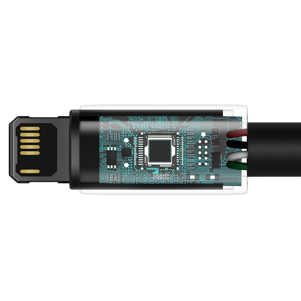Kaabel Baseus Tungsten Gold USB to Lightning 2.4A 1m, must hind ja info | Mobiiltelefonide kaablid | hansapost.ee
