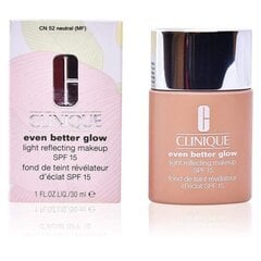 Основа для макияжа Clinique Even Better Glow Light Reflecting Makeup SPF15, 52 Neutral, 30 мл цена и информация | Пудры, базы под макияж | hansapost.ee