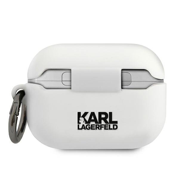 KLACAPSILGLWH Karl Lagerfeld Karl Head silikoonümbris Airpods Pro White jaoks цена и информация | Kõrvaklapid | hansapost.ee
