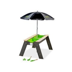 Песчано-водный стол с зонтом и садовым инвентарем, EXIT Aksent цена и информация | Песочницы, песок | hansapost.ee